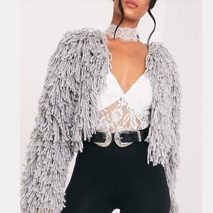 crochet shaggy sweater